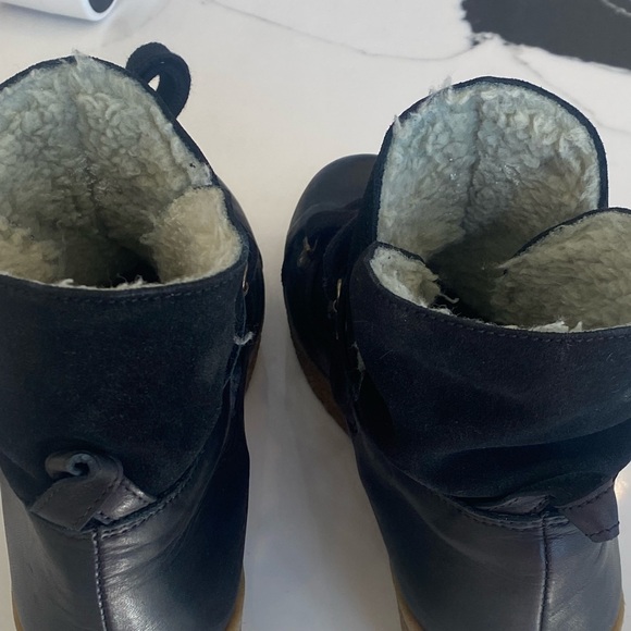 Ganni Black Ankle Boots with Brown Sole - Picture 3 of 5